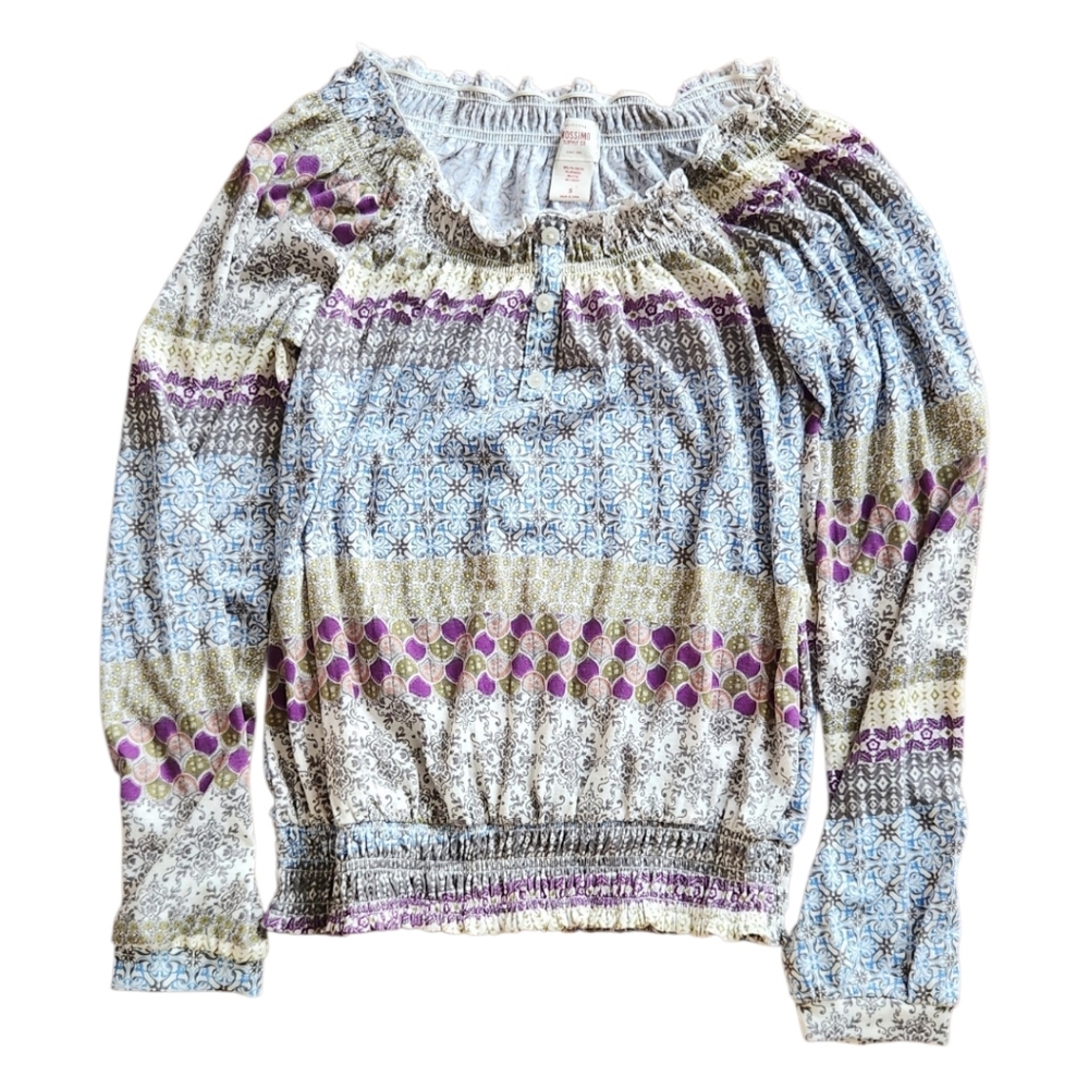 Mossimo Supply Co. Multicolor Patterned Blouse